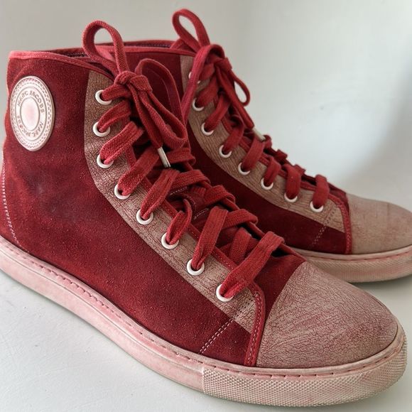 Marc Jacobs suede distressed sneakers size 9 pre owned - Picture 10 of 13
